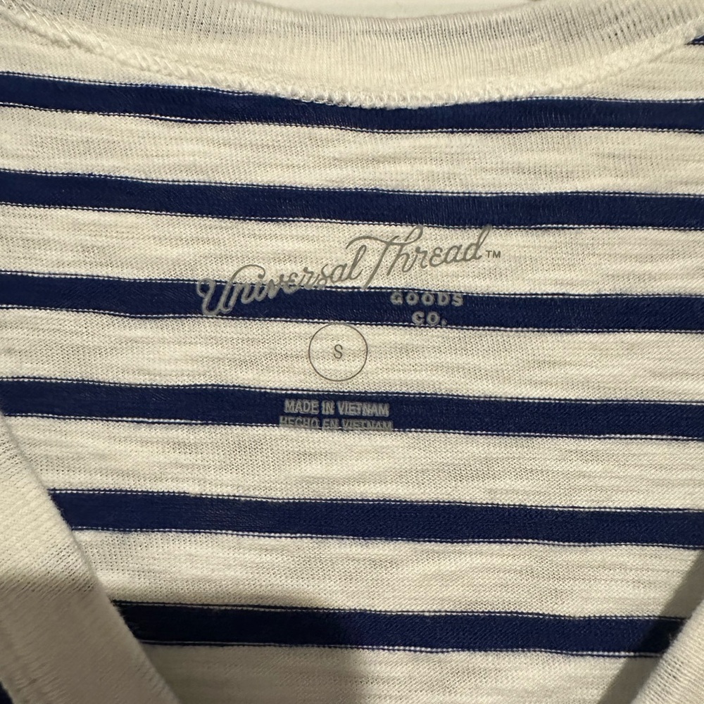 Universal Thread Navy and White Striped T-Shirt Dress Small - Picture 2 of 2